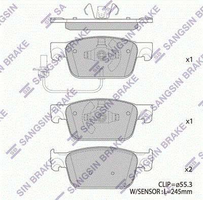 Hi-Q SP4134 - Bremžu uzliku kompl., Disku bremzes www.autospares.lv