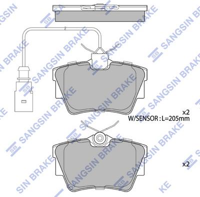 Hi-Q SP4173 - Bremžu uzliku kompl., Disku bremzes autospares.lv