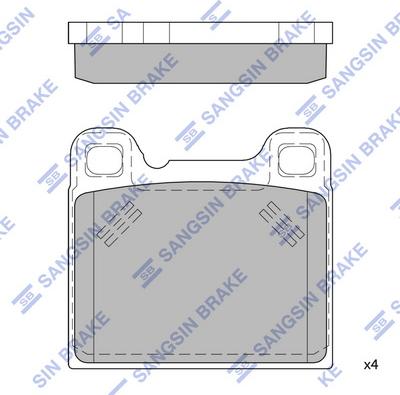 Hi-Q SP4398 - Brake Pad Set, disc brake www.autospares.lv