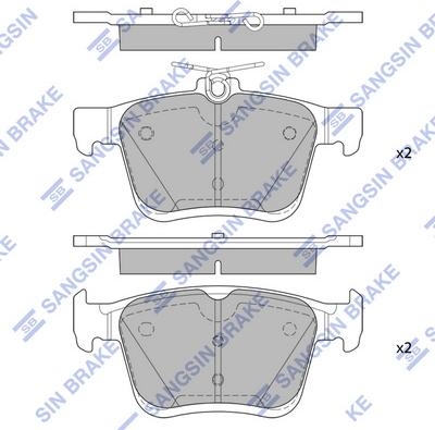 Hi-Q SP4298 - Тормозные колодки, дисковые, комплект www.autospares.lv