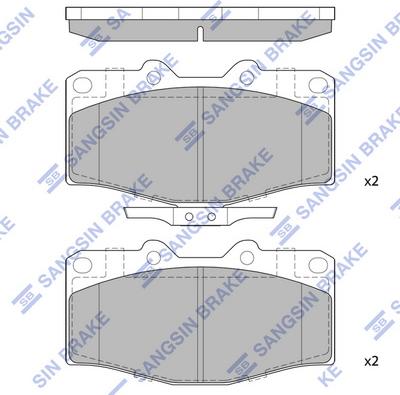 Hi-Q SP4245 - Bremžu uzliku kompl., Disku bremzes www.autospares.lv