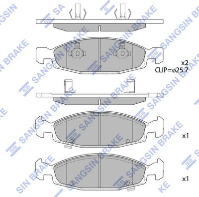 Hi-Q SP4257 - Bremžu uzliku kompl., Disku bremzes www.autospares.lv