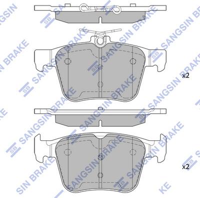 Hi-Q SP1998 - Тормозные колодки, дисковые, комплект www.autospares.lv