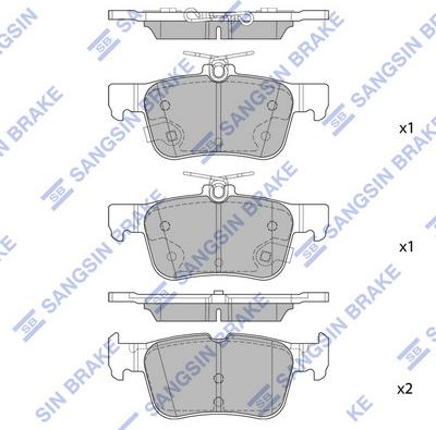 Hi-Q SP1919A - Brake Pad Set, disc brake www.autospares.lv