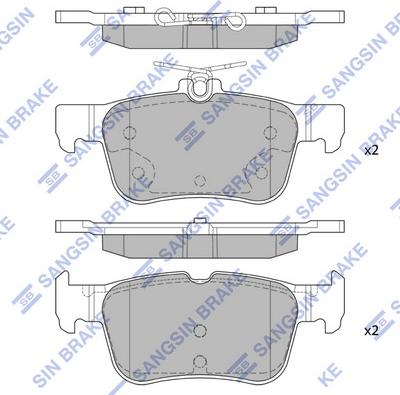 Hi-Q SP1919 - Brake Pad Set, disc brake www.autospares.lv