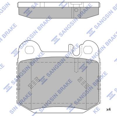 Hi-Q SP1930 - Тормозные колодки, дисковые, комплект www.autospares.lv