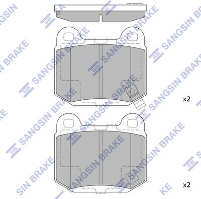 Hi-Q SP1495 - Brake Pad Set, disc brake www.autospares.lv