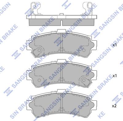 Hi-Q SP1493 - Тормозные колодки, дисковые, комплект www.autospares.lv