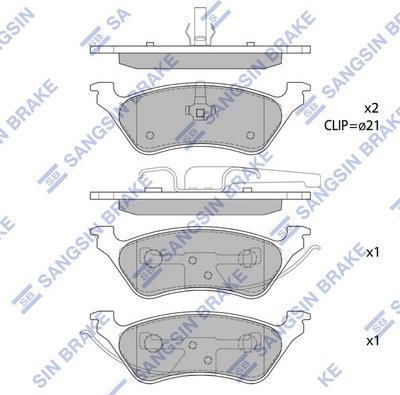 Hi-Q SP1441 - Bremžu uzliku kompl., Disku bremzes autospares.lv