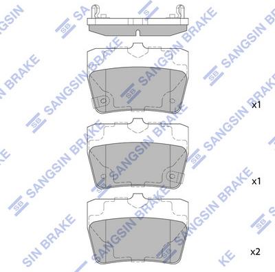 Hi-Q SP1457 - Bremžu uzliku kompl., Disku bremzes www.autospares.lv