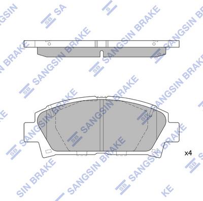 Hi-Q SP1466 - Bremžu uzliku kompl., Disku bremzes autospares.lv