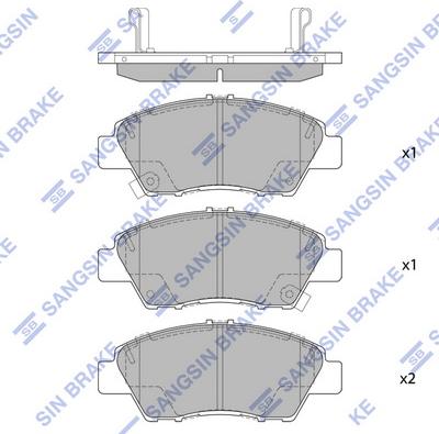 Hi-Q SP1463 - Bremžu uzliku kompl., Disku bremzes autospares.lv