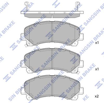 Hi-Q SP1409 - Bremžu uzliku kompl., Disku bremzes www.autospares.lv