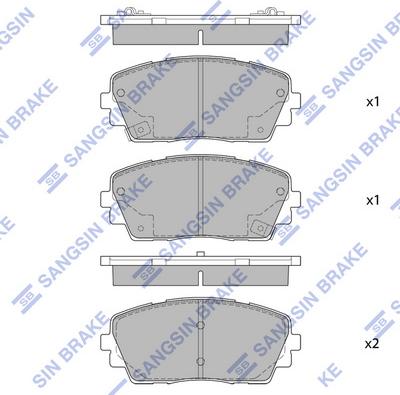 Hi-Q SP1405 - Тормозные колодки, дисковые, комплект www.autospares.lv