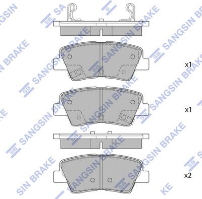 Hi-Q SP1401 - Тормозные колодки, дисковые, комплект www.autospares.lv