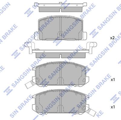 Hi-Q SP1437 - Brake Pad Set, disc brake www.autospares.lv