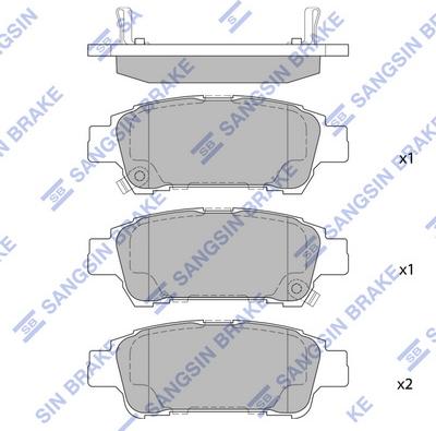 Hi-Q SP1423 - Brake Pad Set, disc brake www.autospares.lv