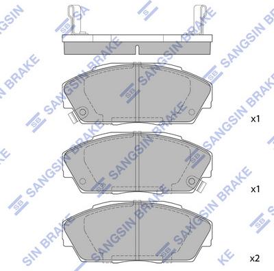 Hi-Q SP1473 - Тормозные колодки, дисковые, комплект www.autospares.lv