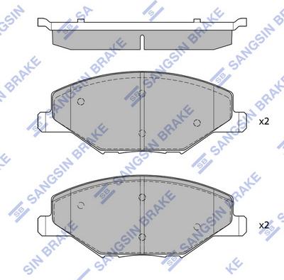 Hi-Q SP1595 - Тормозные колодки, дисковые, комплект www.autospares.lv