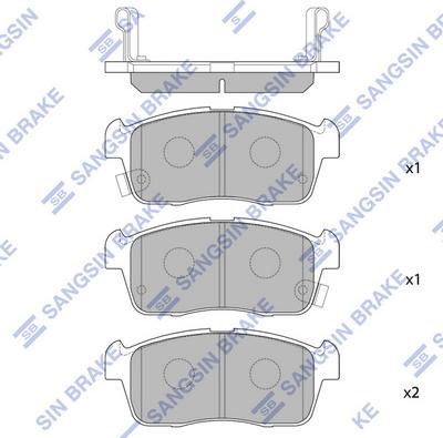 Hi-Q SP1549 - Brake Pad Set, disc brake www.autospares.lv