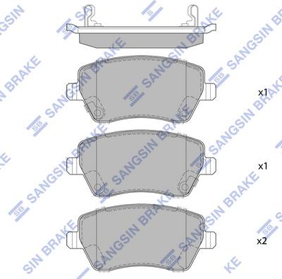 Hi-Q SP1564 - Bremžu uzliku kompl., Disku bremzes www.autospares.lv