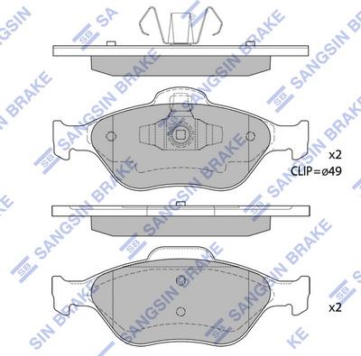 Hi-Q SP1565 - Тормозные колодки, дисковые, комплект www.autospares.lv