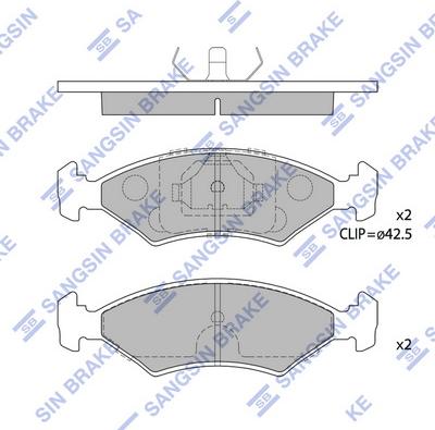 Hi-Q SP1505 - Bremžu uzliku kompl., Disku bremzes www.autospares.lv