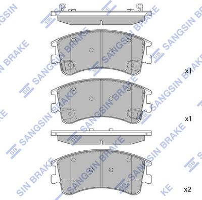 Hi-Q SP1518 - Bremžu uzliku kompl., Disku bremzes www.autospares.lv