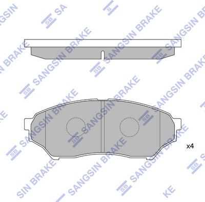 Hi-Q SP1585 - Тормозные колодки, дисковые, комплект www.autospares.lv