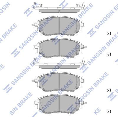 Hi-Q SP1534 - Brake Pad Set, disc brake www.autospares.lv