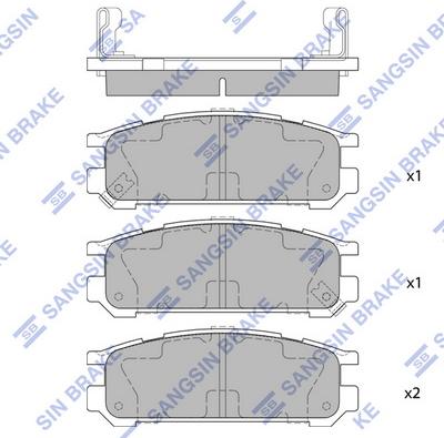 Hi-Q SP1537 - Bremžu uzliku kompl., Disku bremzes www.autospares.lv