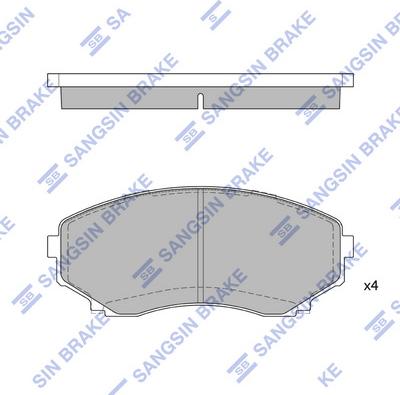 Hi-Q SP1527 - Тормозные колодки, дисковые, комплект www.autospares.lv