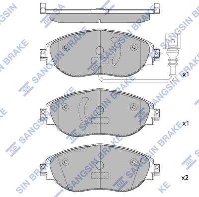 Hi-Q SP1698 - Brake Pad Set, disc brake www.autospares.lv