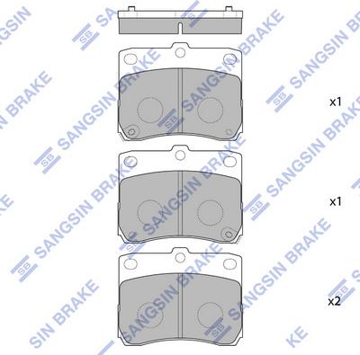 Hi-Q SP1664 - Bremžu uzliku kompl., Disku bremzes autospares.lv