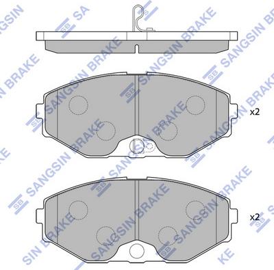 Hi-Q SP1600 - Тормозные колодки, дисковые, комплект www.autospares.lv