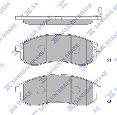 Hi-Q SP1602 - Bremžu uzliku kompl., Disku bremzes www.autospares.lv