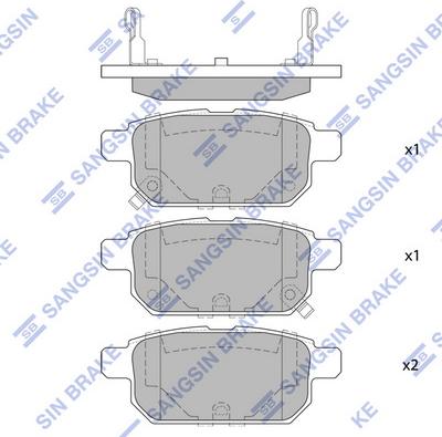 Hi-Q SP1634 - Bremžu uzliku kompl., Disku bremzes autospares.lv