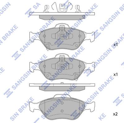 Hi-Q SP1632 - Bremžu uzliku kompl., Disku bremzes autospares.lv