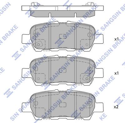 Hi-Q SP1637 - Bremžu uzliku kompl., Disku bremzes www.autospares.lv