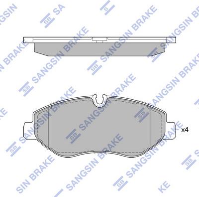 Hi-Q SP1622 - Bremžu uzliku kompl., Disku bremzes autospares.lv