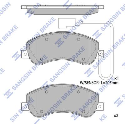 Hi-Q SP1675 - Bremžu uzliku kompl., Disku bremzes www.autospares.lv