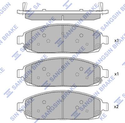 Hi-Q SP1676 - Bremžu uzliku kompl., Disku bremzes autospares.lv