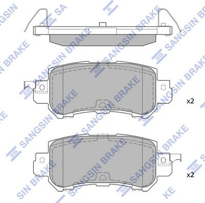 Hi-Q SP1672 - Brake Pad Set, disc brake www.autospares.lv