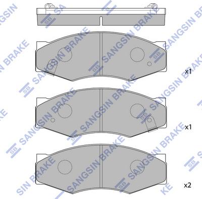 Hi-Q SP1095 - Bremžu uzliku kompl., Disku bremzes autospares.lv