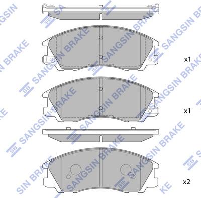 Hi-Q SP1097 - Bremžu uzliku kompl., Disku bremzes www.autospares.lv