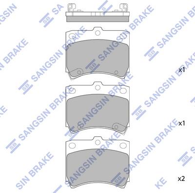 Hi-Q SP1049 - Bremžu uzliku kompl., Disku bremzes autospares.lv