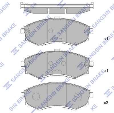 Hi-Q SP1048 - Bremžu uzliku kompl., Disku bremzes www.autospares.lv