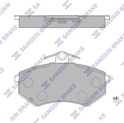 Hi-Q SP1043 - Bremžu uzliku kompl., Disku bremzes autospares.lv