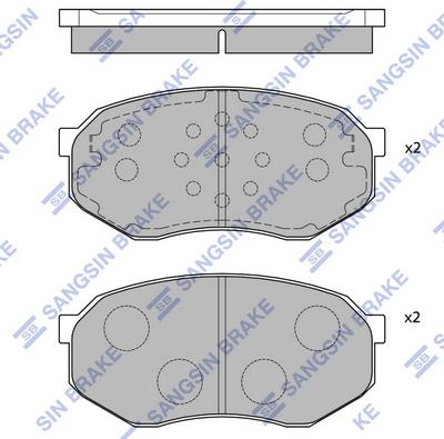 Hi-Q SP1060-F - Bremžu uzliku kompl., Disku bremzes autospares.lv