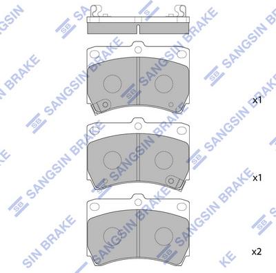 Hi-Q SP1067 - Bremžu uzliku kompl., Disku bremzes autospares.lv